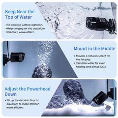 Hygger Mini Wave Maker 360-degree head adjusts water flow direction