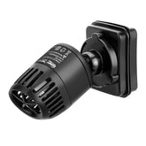 Hygger Mini Wave Maker mounted on glass with magnetic base for easy setup