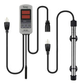 hygger Pinpoint saltwater heater with digital thermostat in reef tank for stable temperature