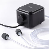 hygger quietest aquarium air pump with two outlets delivers steady bubbles for improved aeration
