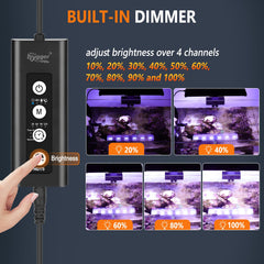 Hygger saltwater light mounting bracket shows sturdy installation options