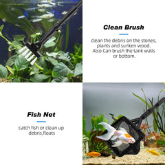 Hygger small fish tank cleaner net safely captures fish during routine cleaning