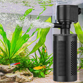 Hygger submersible filter front view shows compact 210 GPH circulation for small tanks