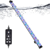 Hygger submersible LED aquarium light, front view, showcasing full-spectrum brightness for vibrant tanks