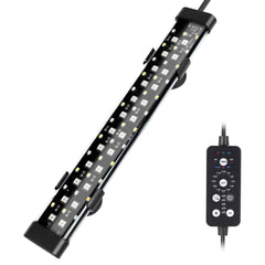 Hygger submersible LED light in-water full-spectrum illuminates vibrant aquarium scenes.