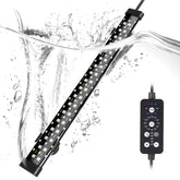 Hygger submersible LED light with five LED rows delivers vivid colors and enhanced tank visuals.