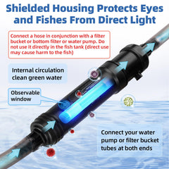 hygger U-V light viewing window lets you check status safely