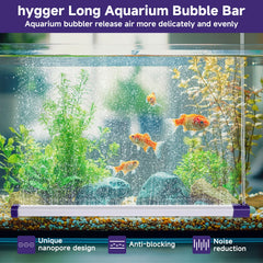 Hygger ultra-fine bubbles create mist-like aeration with quiet operation
