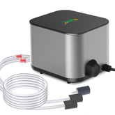Hygger Ultra Quiet air pump front view highlighting compact design for peaceful tank aeration