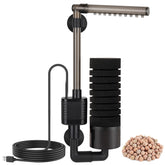Hygger USB single sponge filter side view shows compact filtration for small tanks