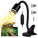 Hygger Zoo reptile heat lamp with 360-degree rotatable head for flexible heat direction