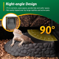 Hygger Zoo rock texture closeup shows natural terrarium aesthetics and stress-free habitat
