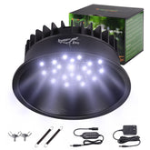 Hygger Zoo UVB light with timer front view for reptile basking