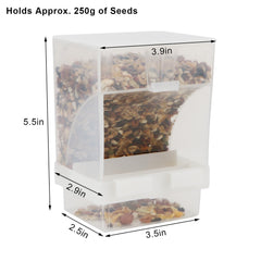 Hypeety Automatic Bird Feeder outside cage setup enables versatile placement.