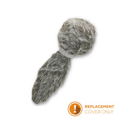 Hyper Pet Doggie Tail Grey plush cover provides inviting, soft texture for doggy exercise.