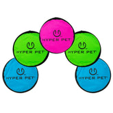 Hyper Pet Flippy Flopper blue disc close-up—durable and safe on teeth for fetch.