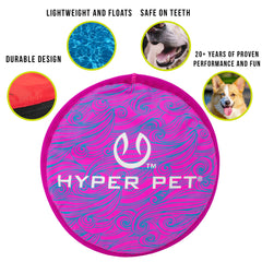 Hyper Pet Flippy Flopper floating on water for pool or lake fetch.