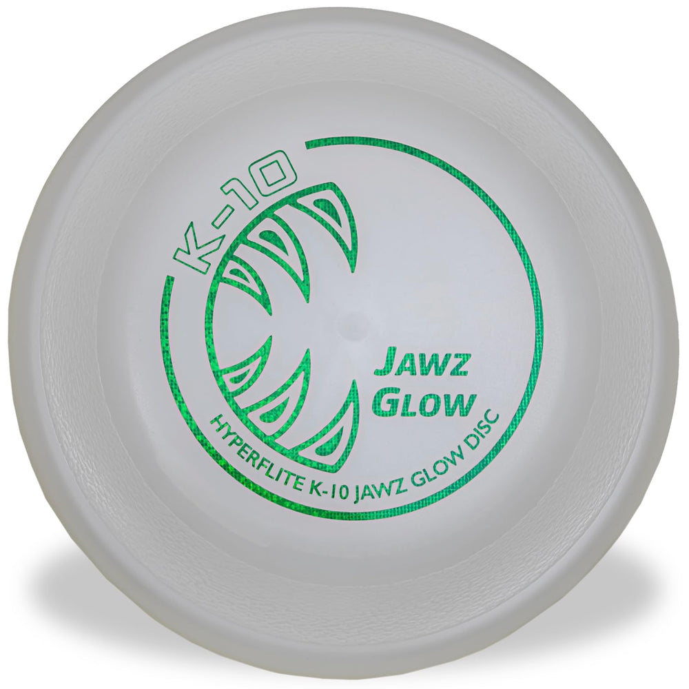 Hyperflite K-10 Jawz Glow Disc for oversized dogs in outdoor play