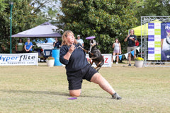 Hyperflite Pup Hyperflex Disc side grips show easy handling during outdoor fetch sessions.
