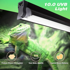 Hypool T8 Strip UVB fixture with brackets and wires included for easy installation.