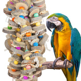 HZDZ LCPAW large bird toys wooden chew set promotes sturdy beak exercise and interactive play.