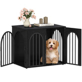Hzuaneri 26.8-inch wooden dog crate front view for space-saving furniture and pet containment
