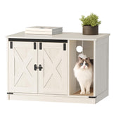 Hzuaneri cat litter box enclosure front view showing discreet design and space savings