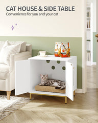 Hzuaneri cat enclosure interior look highlights roomy space for litter box compatibility.