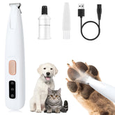 Iaolose Paw Trimmer cordless-use close-up, showcasing portable grooming convenience.