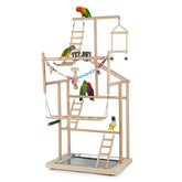 Ibnotuiy Pet Parrot Playstand, 4 layers, sturdy design for extended play