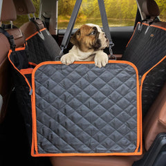 iBuddy hammock side-flaps shield doors from scratches and drool during rides.