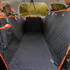 iBuddy dog seat cover waterproof layers protect upholstery on road trips.