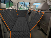 iBuddy XXL dog seat cover with mesh window keeps your dog cool on long trips.