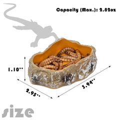 IBWell escape-proof reptile feeding dish keeps meals accessible and reduces escapes