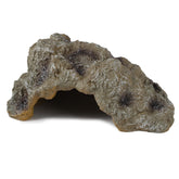 IBWell resin leopard gecko hide rock cave provides secure retreat in terrarium.