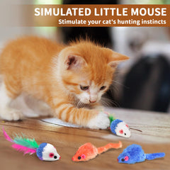 iCAGY 24-piece cat toys kit spring toys with bouncy action during play
