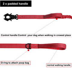 ICEFANG Tactical Dog Leash reflective night safety for visibility.