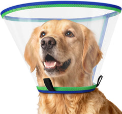 ICOYEA soft dog cone collar offers a clear view for easier meals and supervision.