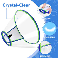 ICOYEA cone collar with soft edges protects furniture and skin.