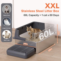 ICYAIR XXL lid-closed image highlights leak-proof secure lid for mess containment