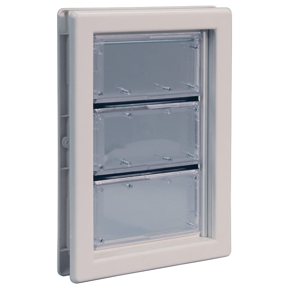 Ideal Pet Products Air Seal pet door closeup of telescoping frame for a secure fit