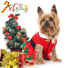 Idepet Christmas dog dress green sequined bottom boosts party charm