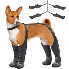 Idepet dog suspender boots waterproof upper for rainy day protection