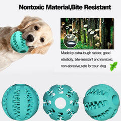 Idepet toy ball soft surface aids gentle teeth cleaning during chewing.