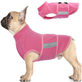 IDOMIK warm fleece dog sweater back magic tape for easy on/off during cold days