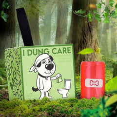 I Dung Care biodegradable poop bags rolls highlight 40-count convenience and earth-friendly waste management.