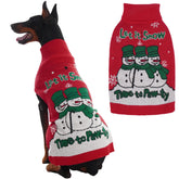 IECOii Christmas dog sweater XXL red front view for festive photos