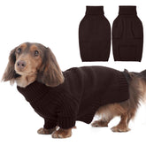 IECOii Dachshund Sweater turtleneck provides snug warmth for chilly walks