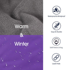 IECOii dog coat waterproof fabric closeup, illustrating rain protection