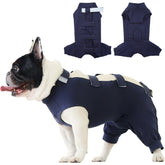 IECOii Dog Recovery Suit close-up shows soft cotton-spandex blend for comfort.